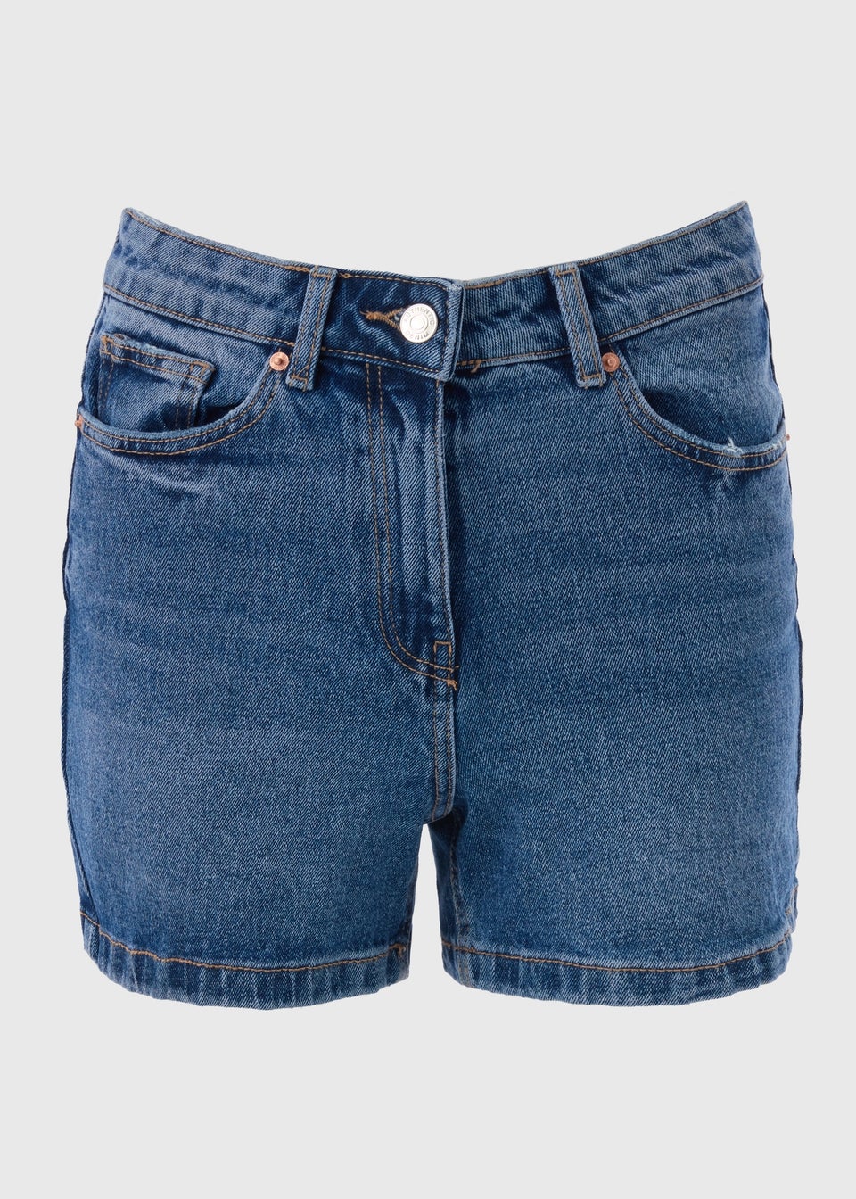 Mid Wash Mom Shorts