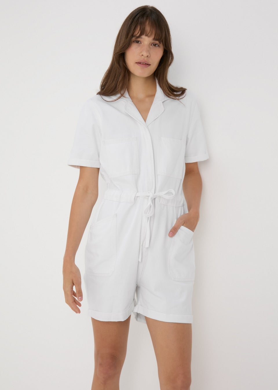 Ecru Denim Playsuit