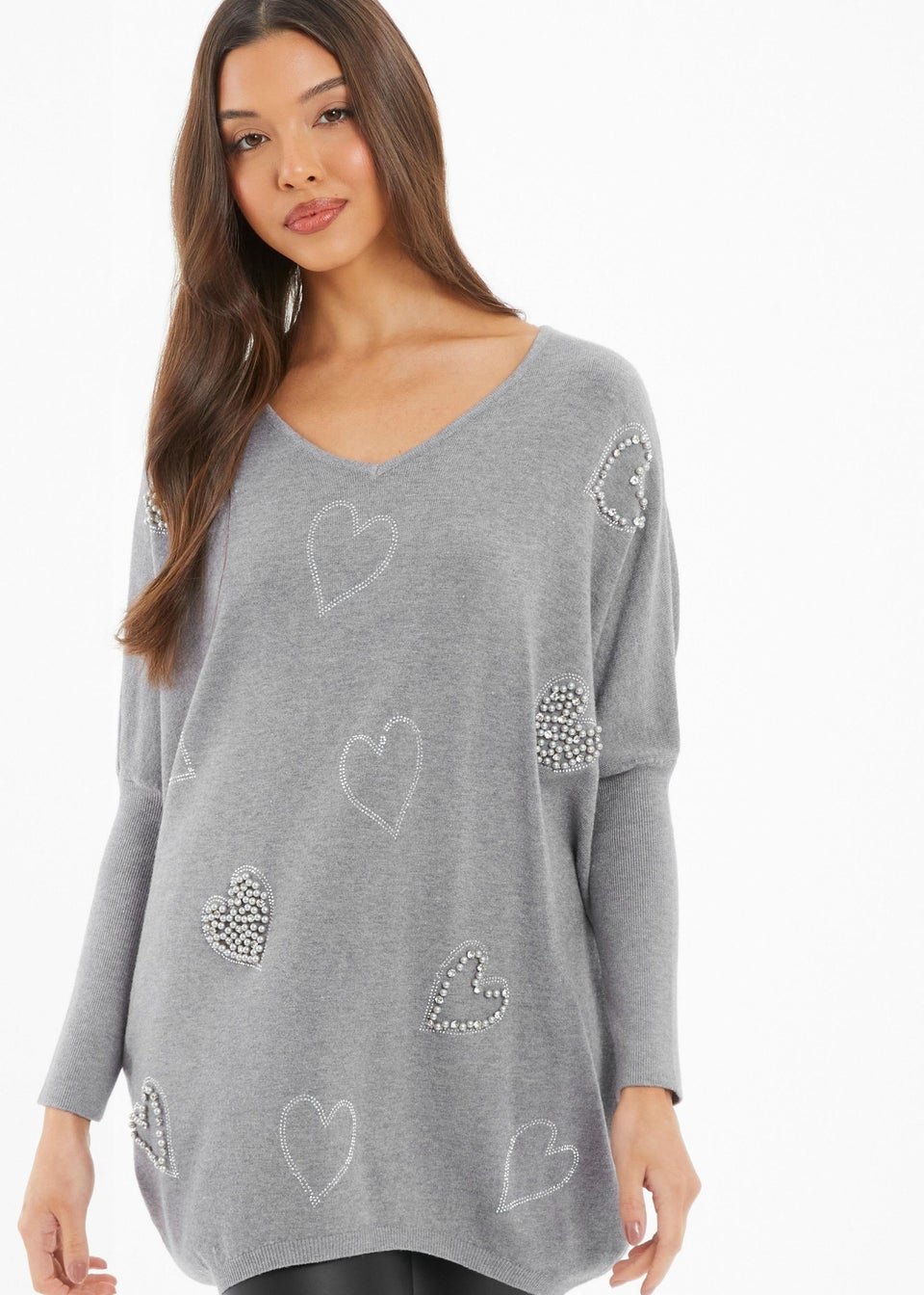 Quiz grey jumper sales