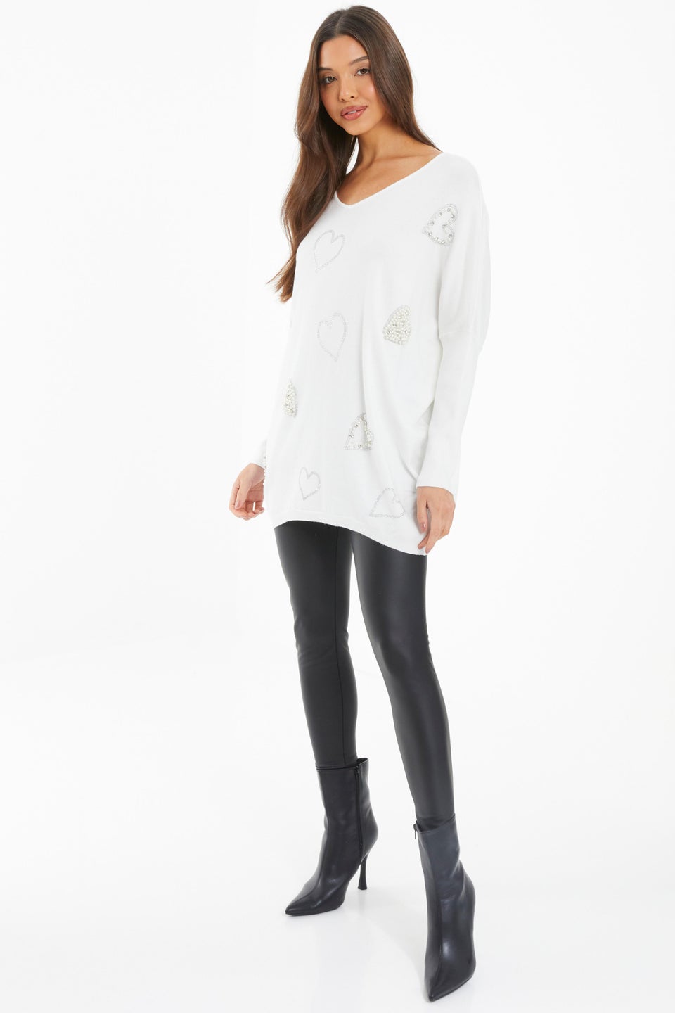 Quiz grey jumper top