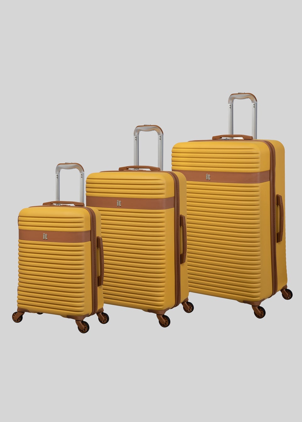 IT Luggage Yellow Hard Shell Suitcase