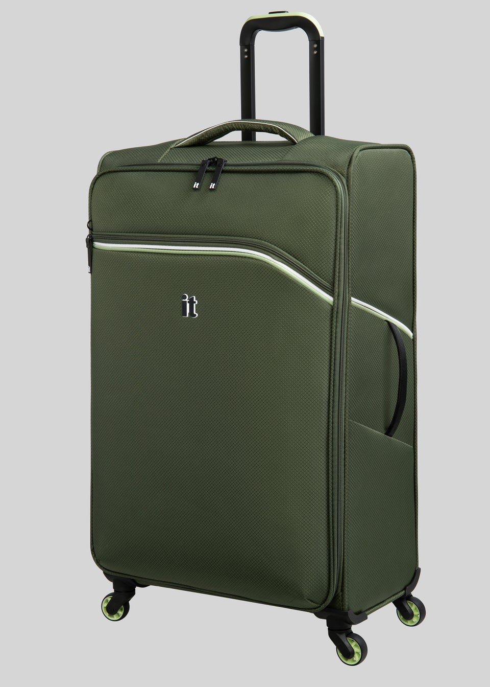 IT Luggage Green Soft Shell Suitcase