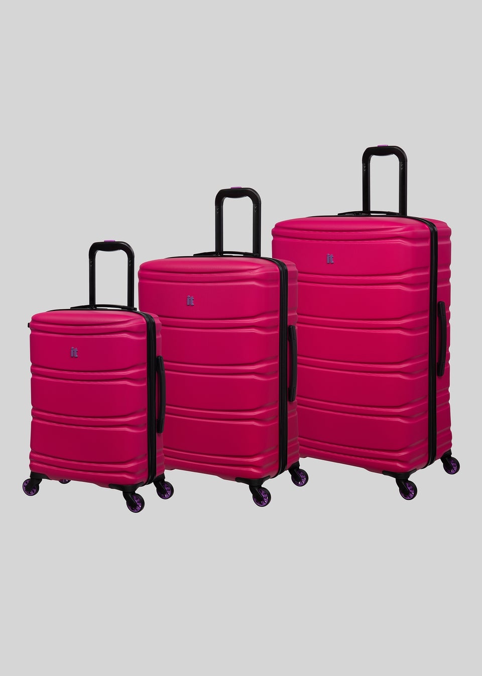 IT Luggage Pink Hard Shell Suitcase
