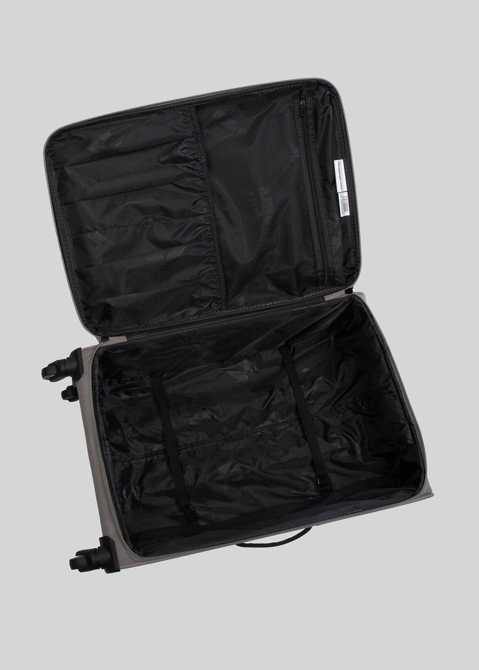 IT Luggage Grey Soft Shell Suitcase