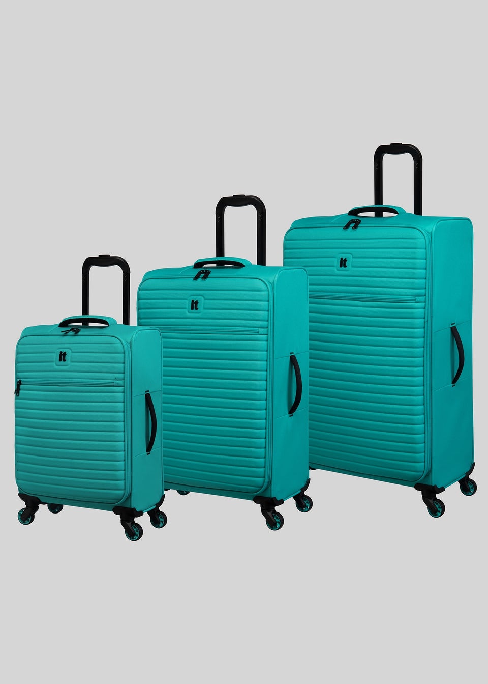 IT Luggage Turquoise Soft Shell Suitcase