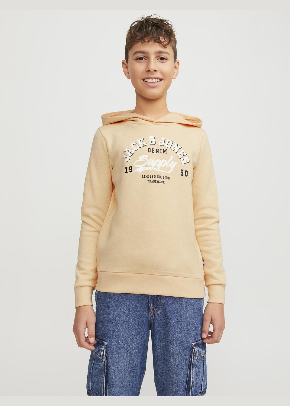 Jack & Jones Boys Apricot Hooded Sweatshirt (8-16yrs)
