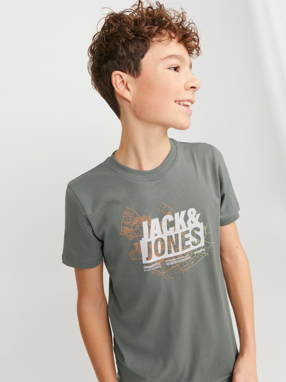 Jack & Jones Boys Green Logo T-Shirt (6-16yrs)