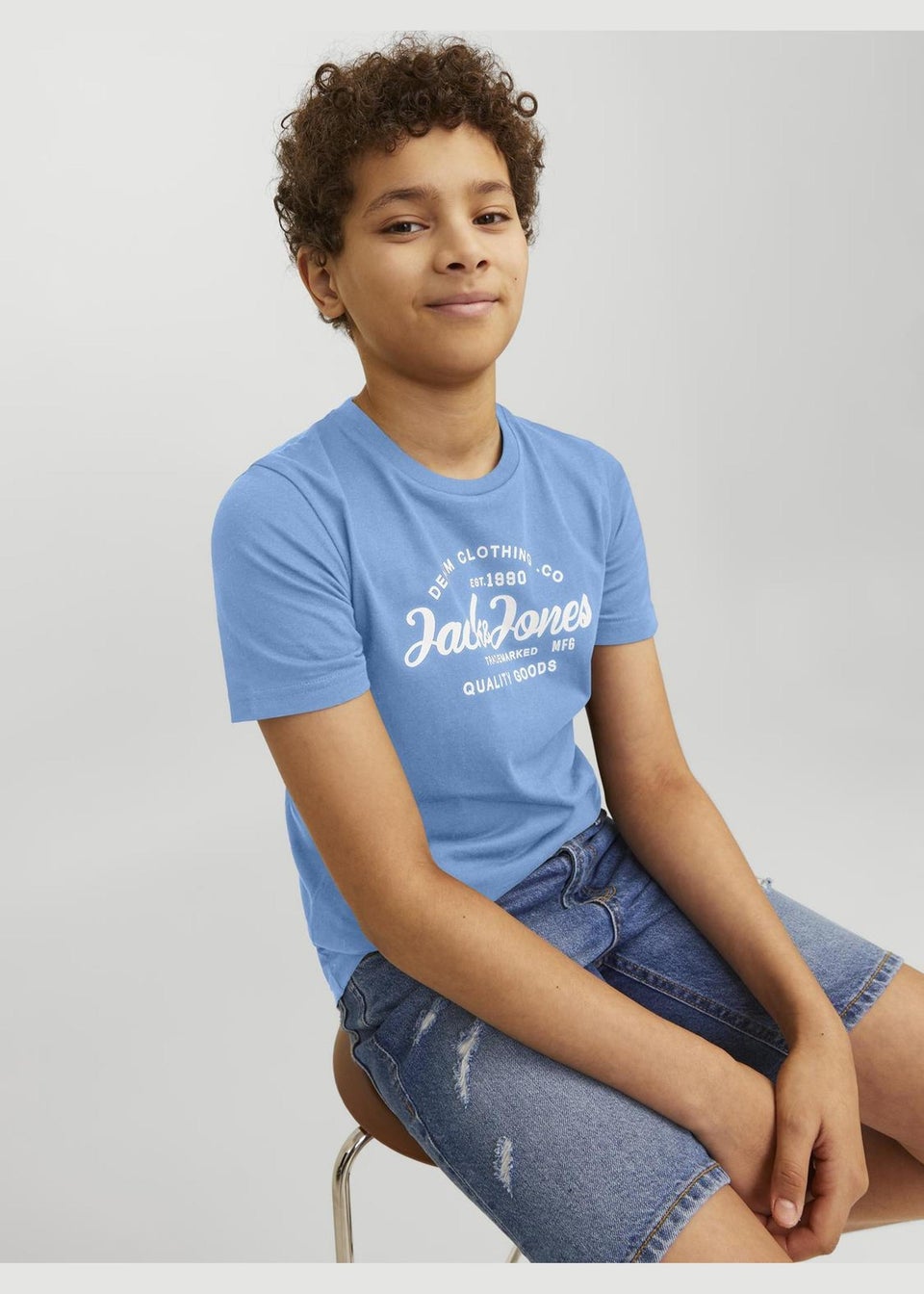 Jack & Jones Boys Blue Forest T-Shirt (6-16yrs)