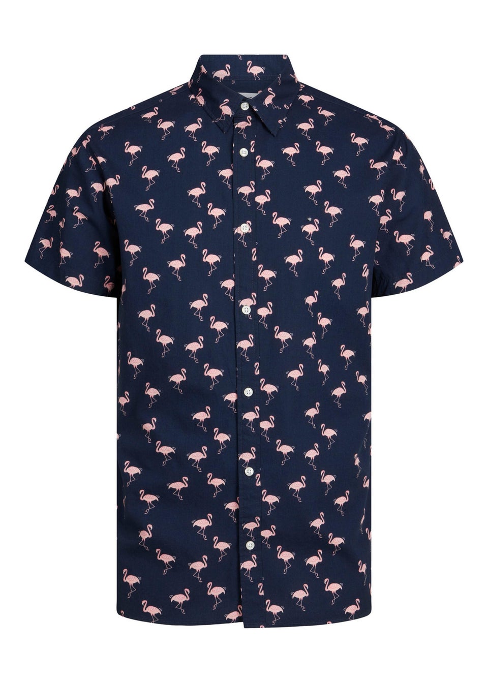 Jack & Jones Boys Navy Flamingo Print Shirt (6-16yrs)
