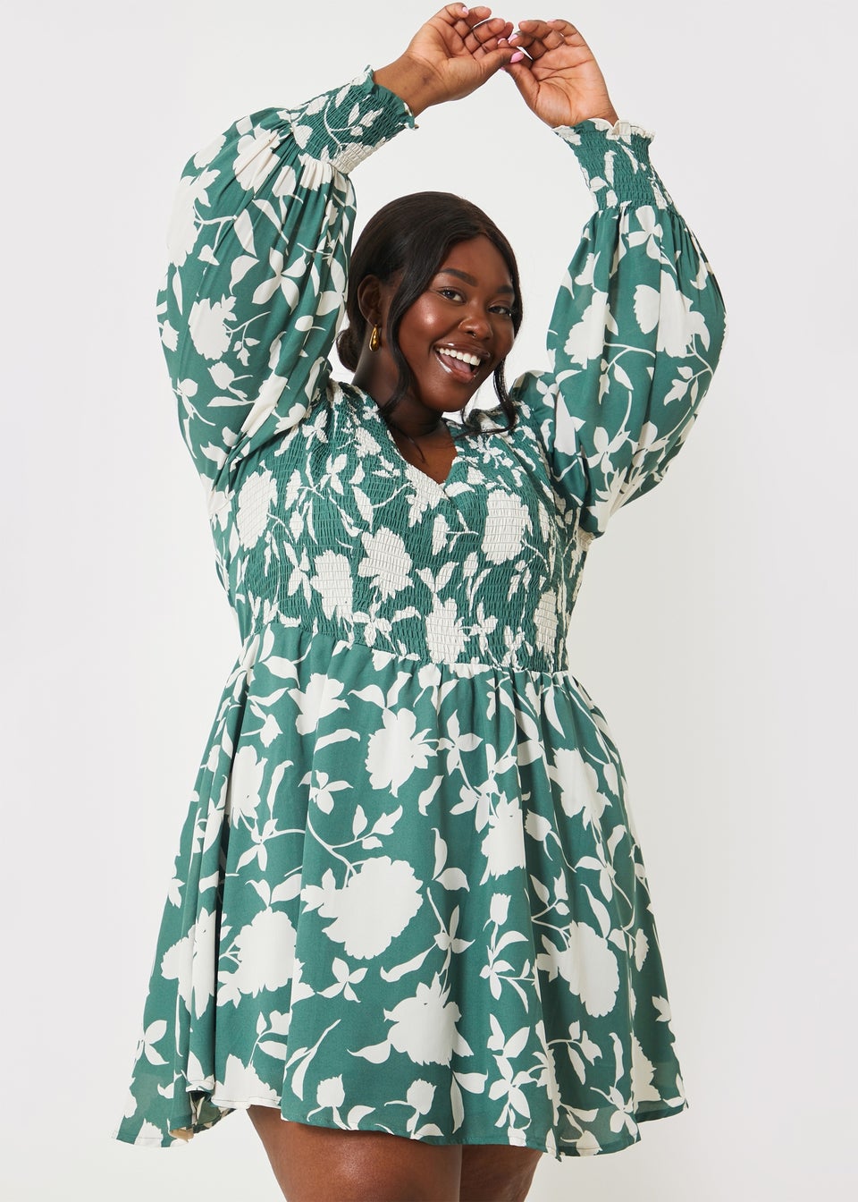 In The Style Jac Jossa Floral Print Mini Dress - Matalan