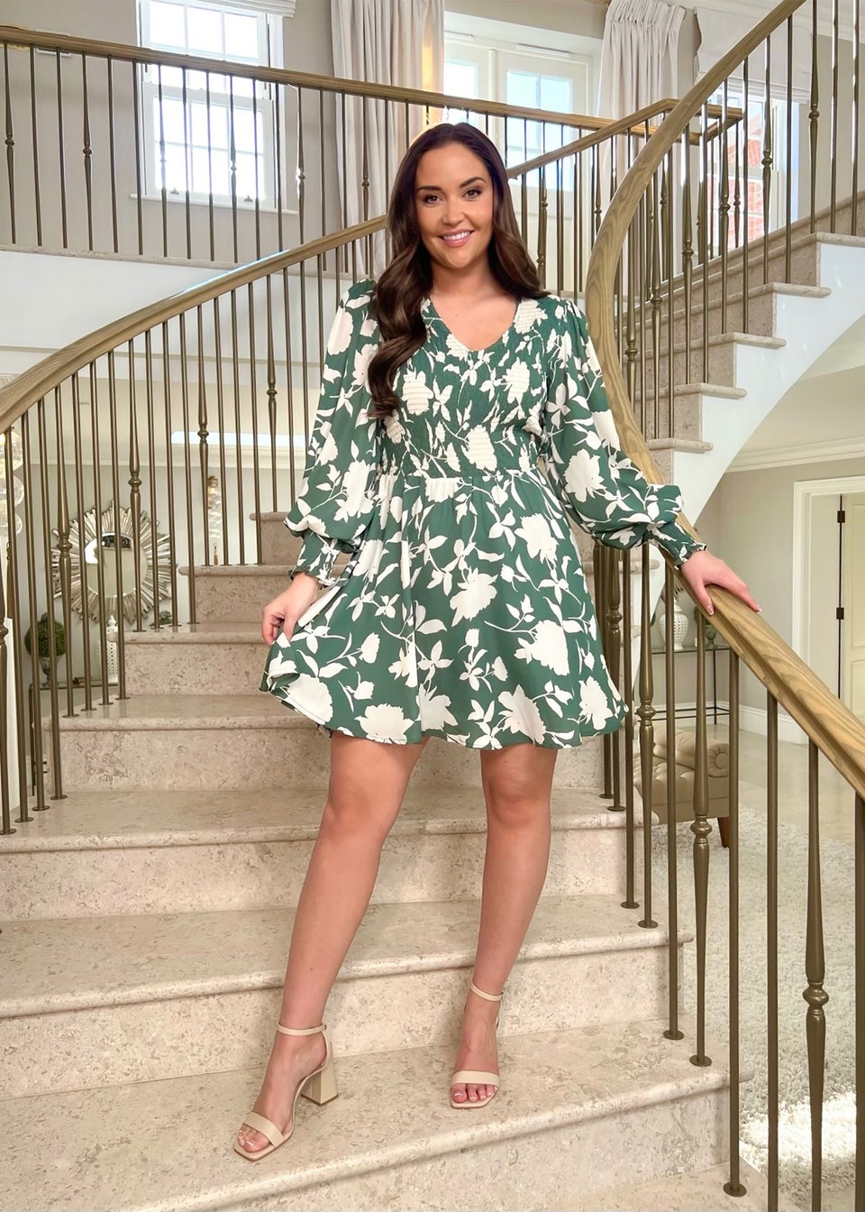 In The Style Jac Jossa Floral Print Mini Dress Matalan