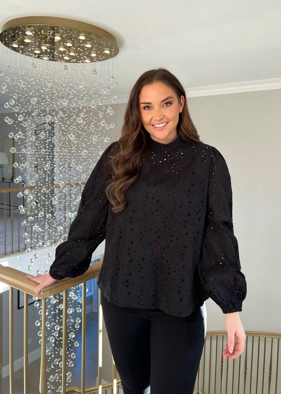 In The Style Jac Jossa Black High Neck Blouse