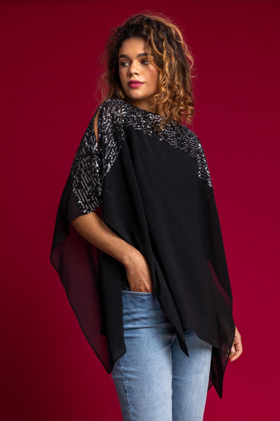 Roman sequin tops sales