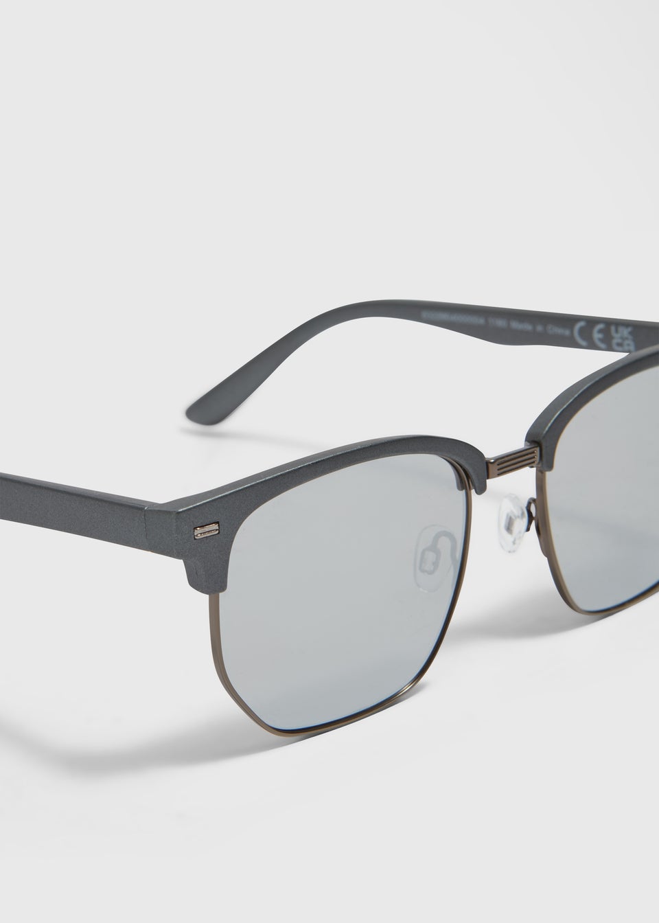 Grey Clubmaster Sunglasses