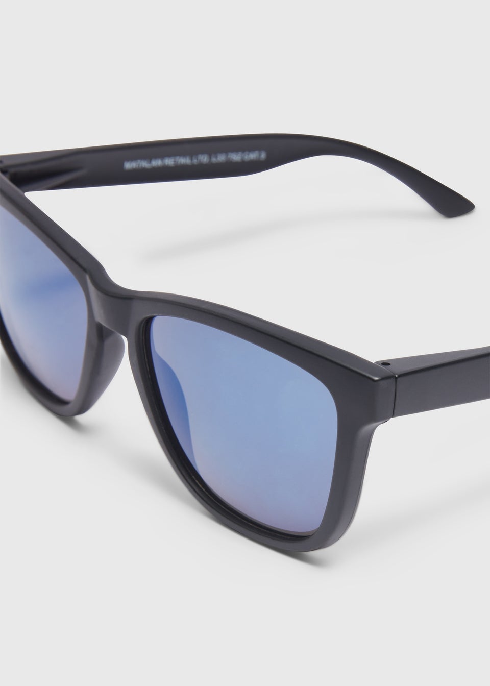 Blue Lens Wayfarer Black Frame Sunglasses