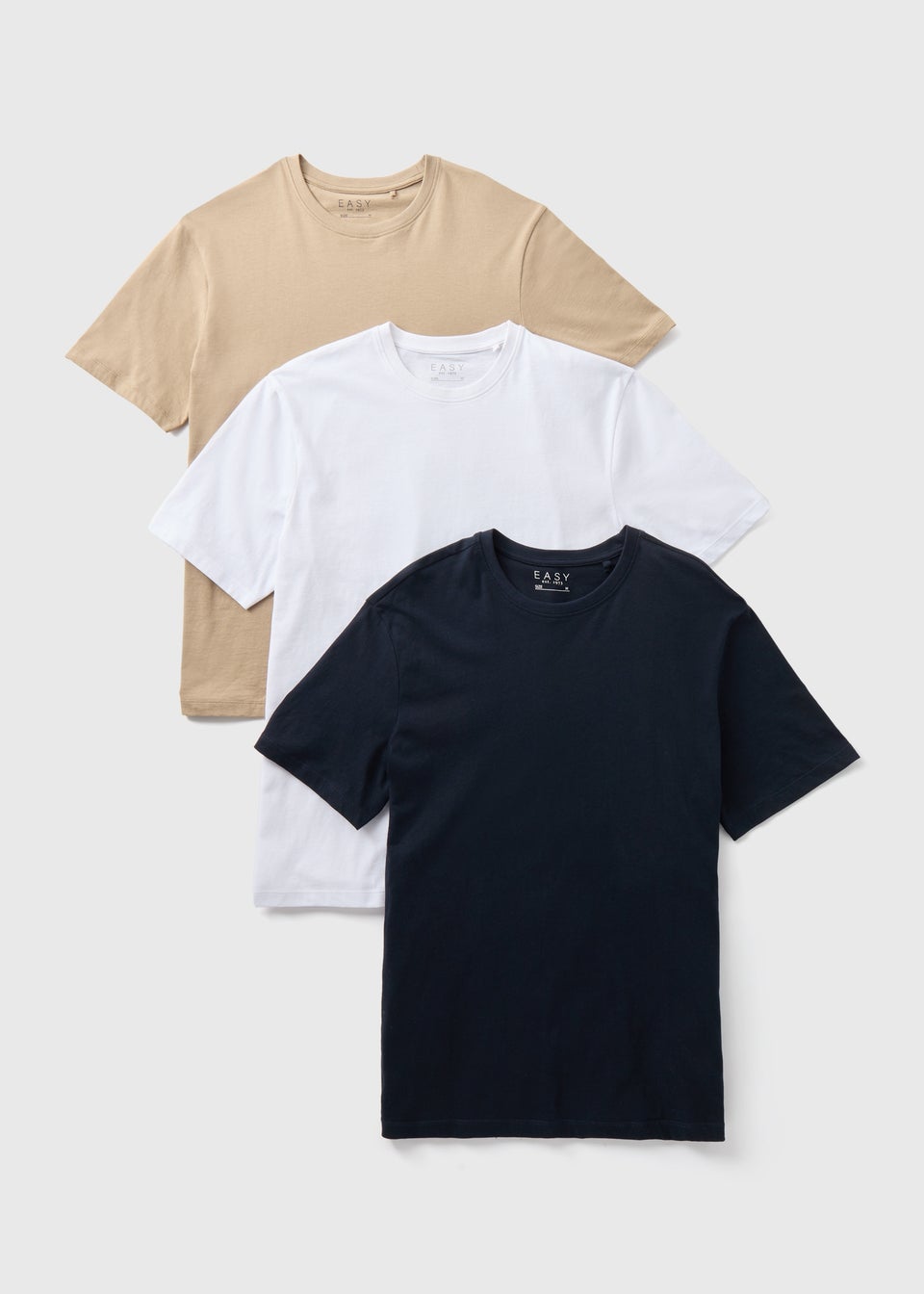 3 Pack Plain Neutral T-Shirts
