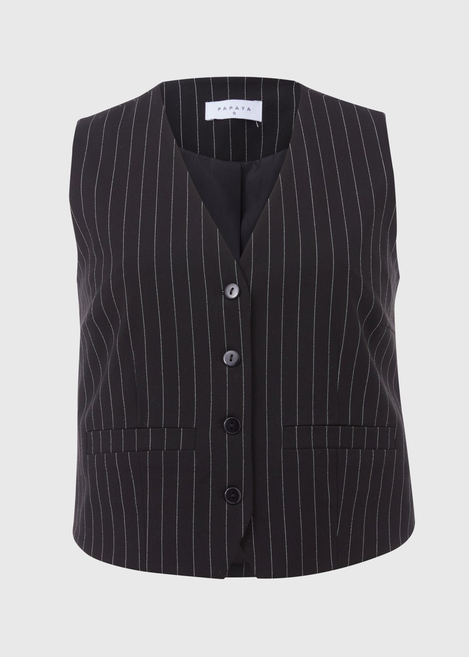 Black Pinstripe Waistcoat