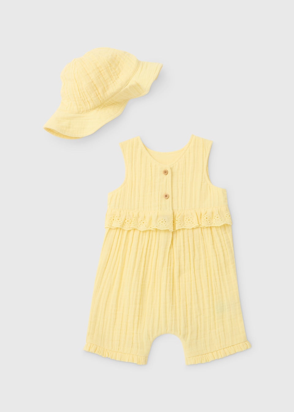 Baby Lemon Double Cloth Romper (Newborn-18mths)