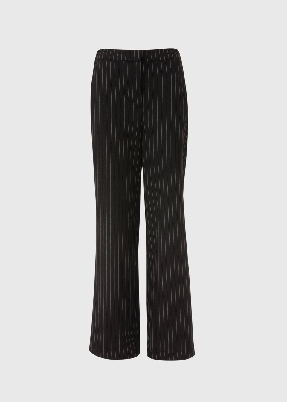 Black Pinstripe Wide Leg Trousers