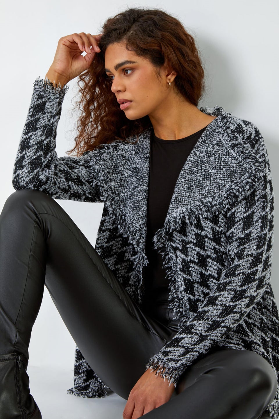 Roman black cardigan new arrivals