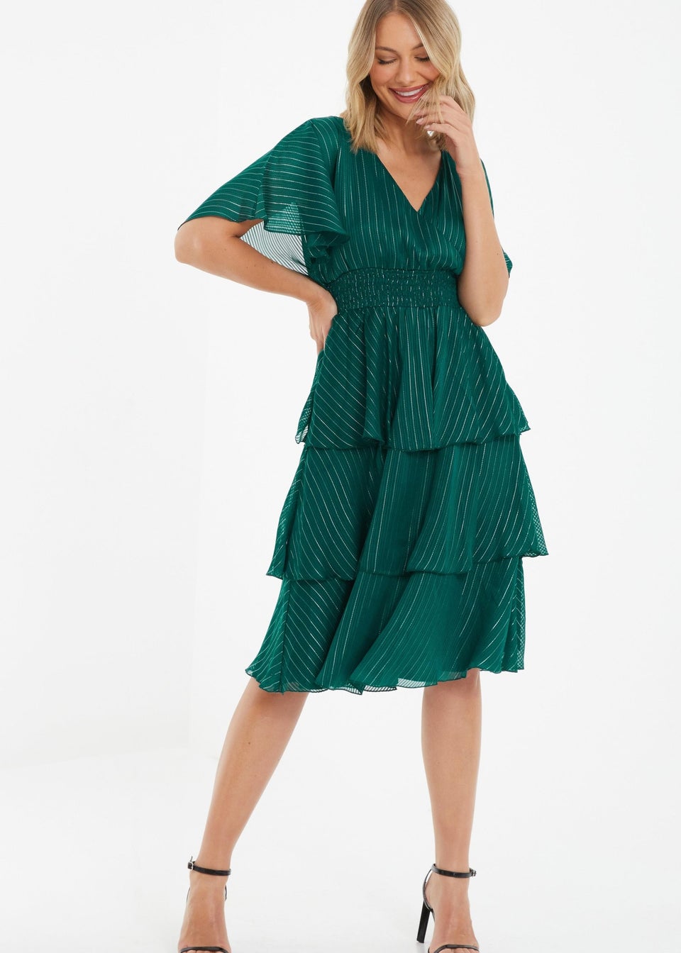 Quiz towie green dress sale