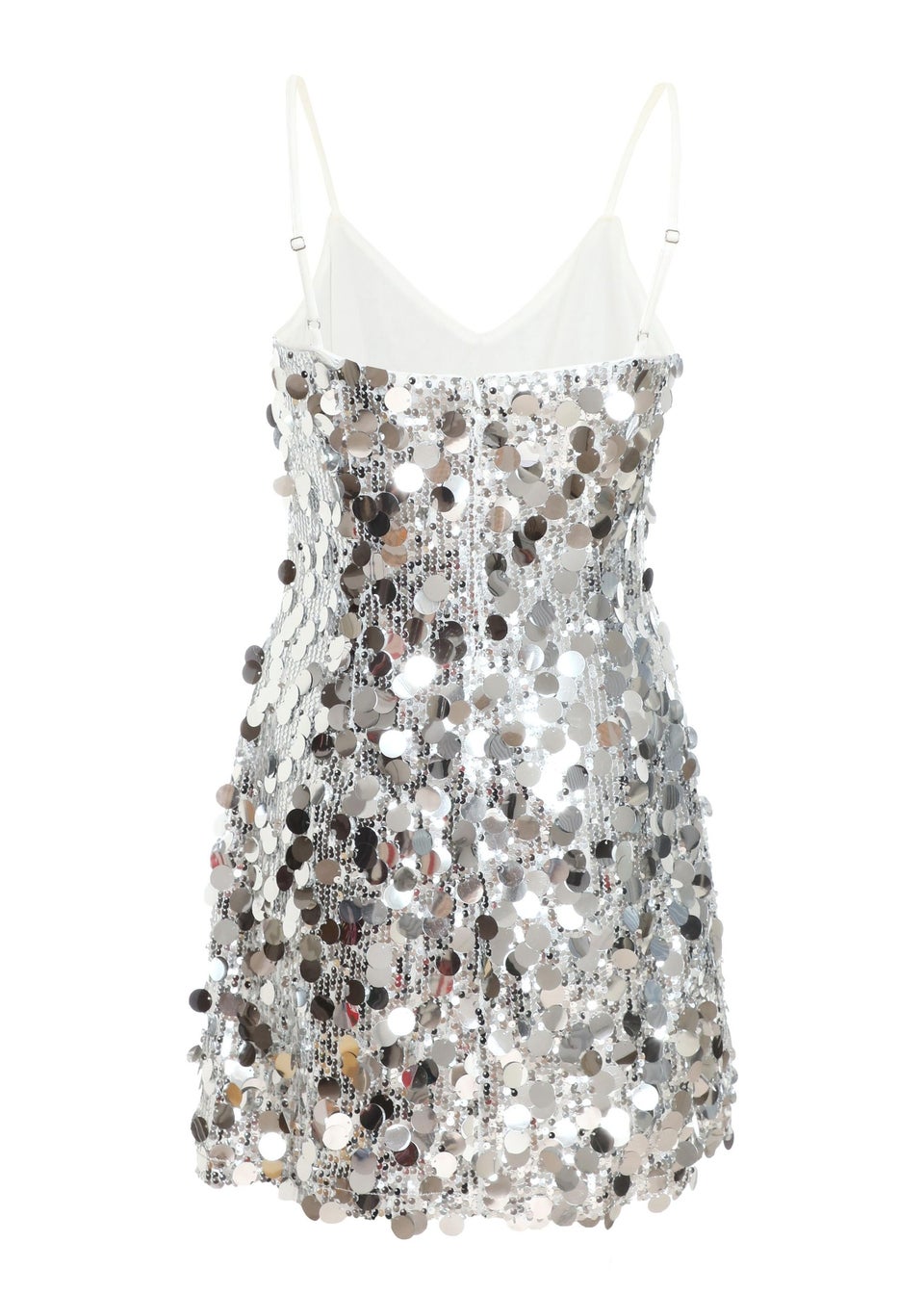 Quiz Silver Sequin Bodycon Dress - Matalan