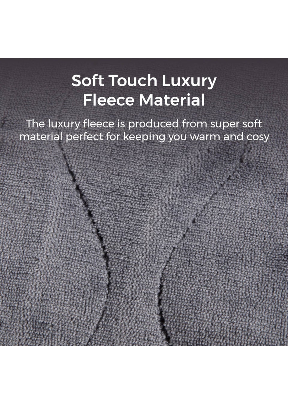 Carmen Fleece Luxury Electric Heated Throw and Over Blanket Grey