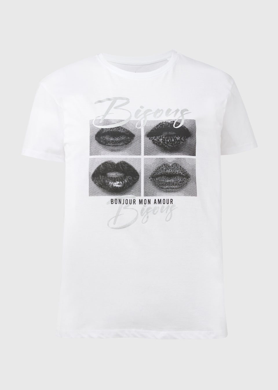 White Foil Lips T Shirt