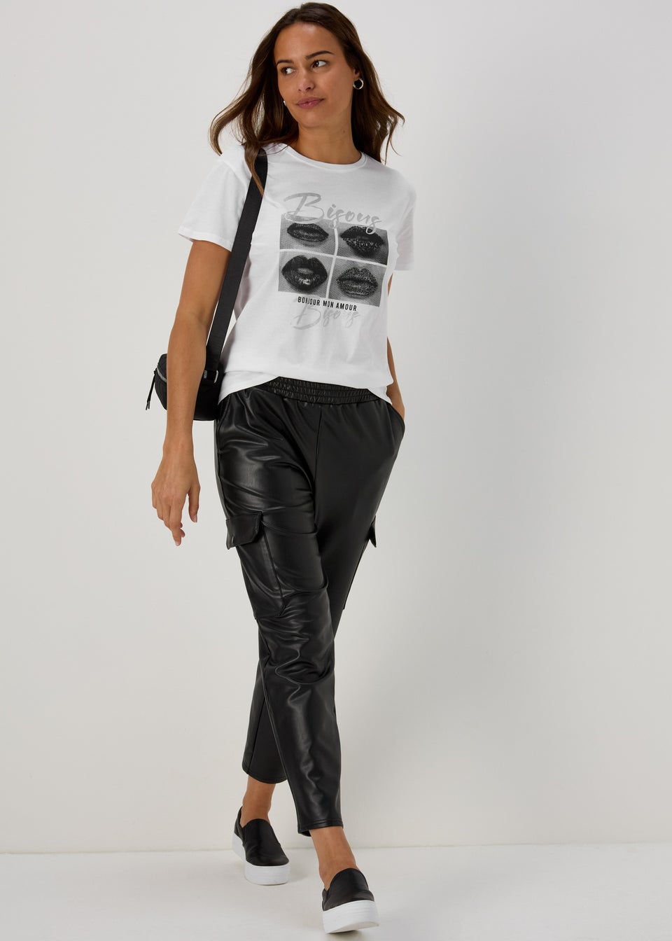 White Foil Lips T Shirt