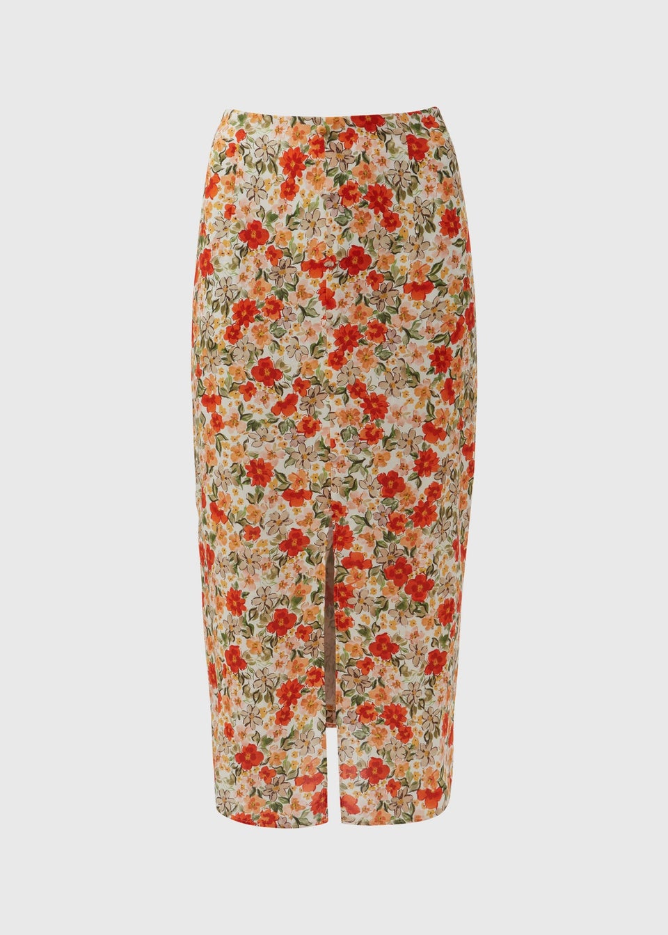 Multicolour Floral Pencil Skirt