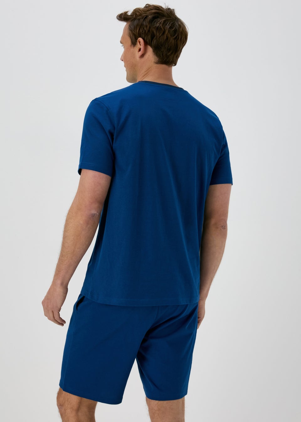 Blue Basic T-Shirt & Shorts Pyjama Set