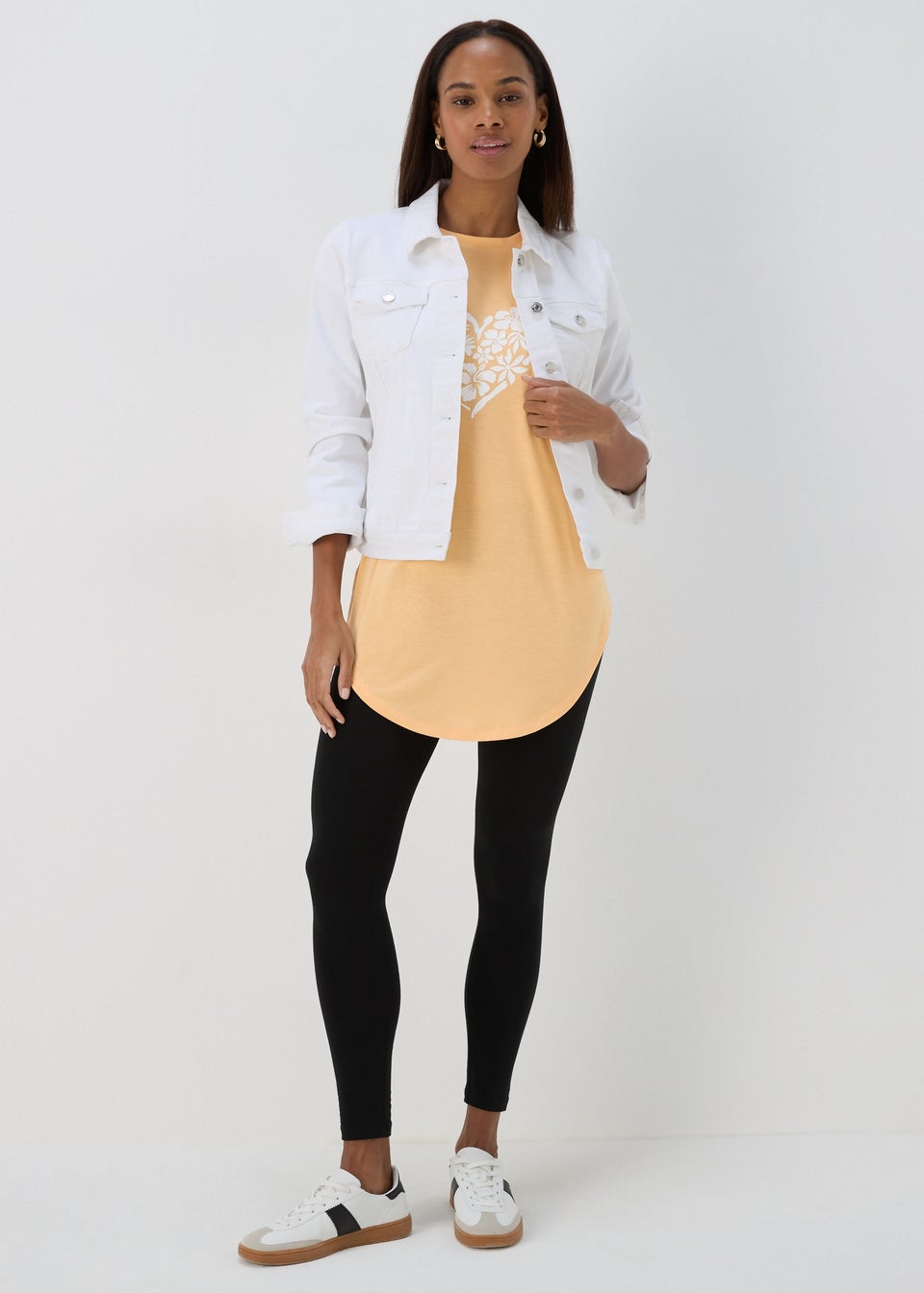 Peach Heart Longline T Shirt