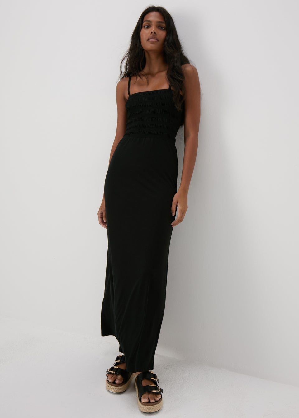 JDY Black Dalila Ankle Smock Dress