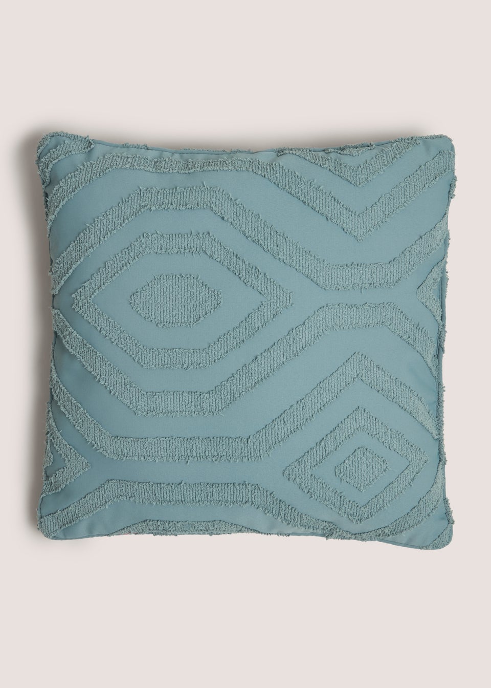 Blue Geo Tufted Cushion (43cm x 43cm)