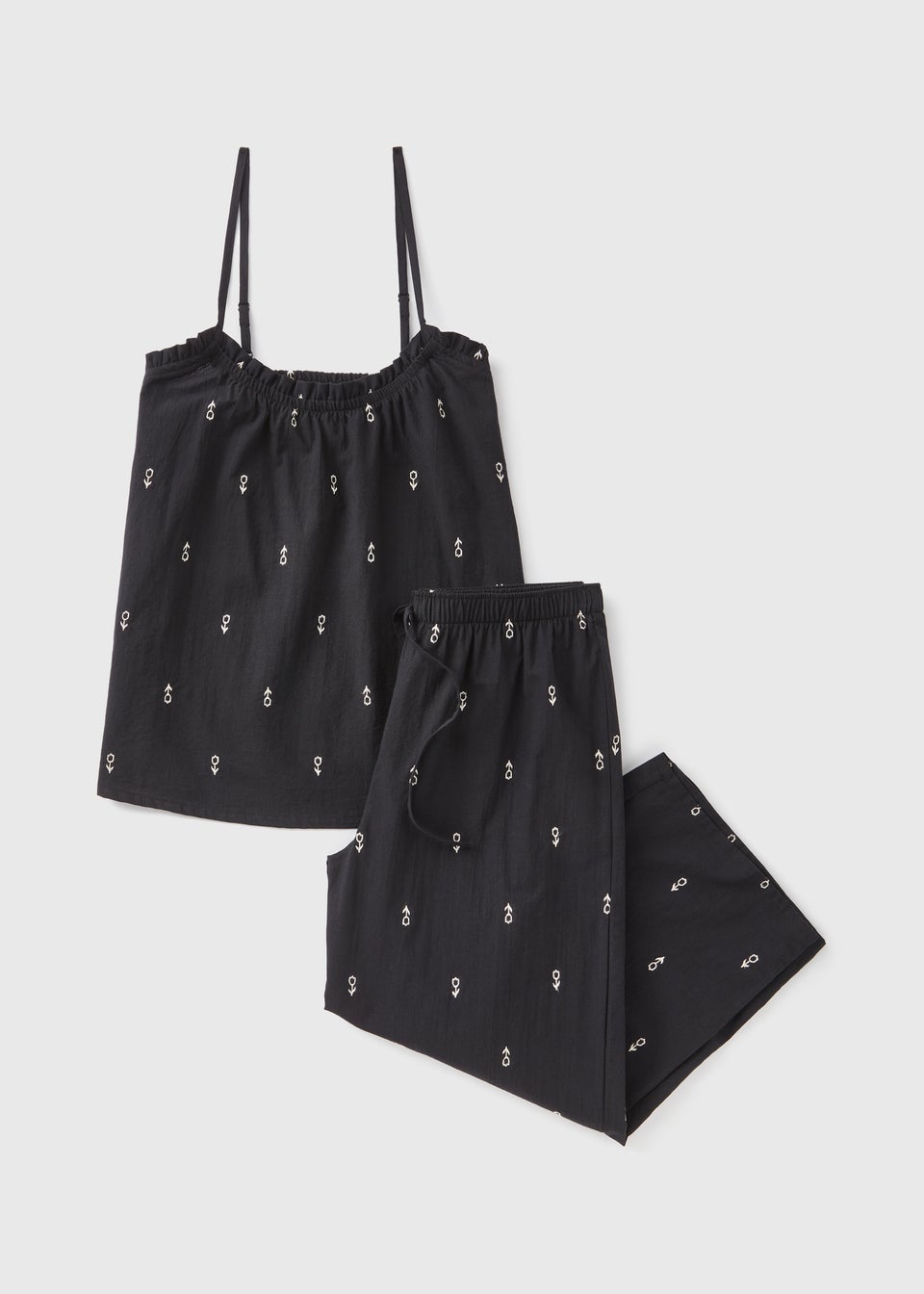 Black Printed Pyjama Set Matalan