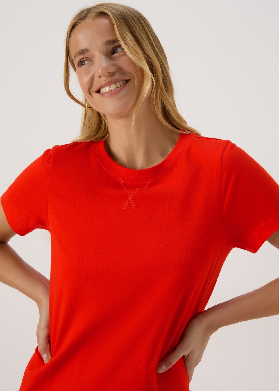 Plain red t shirt dress clearance