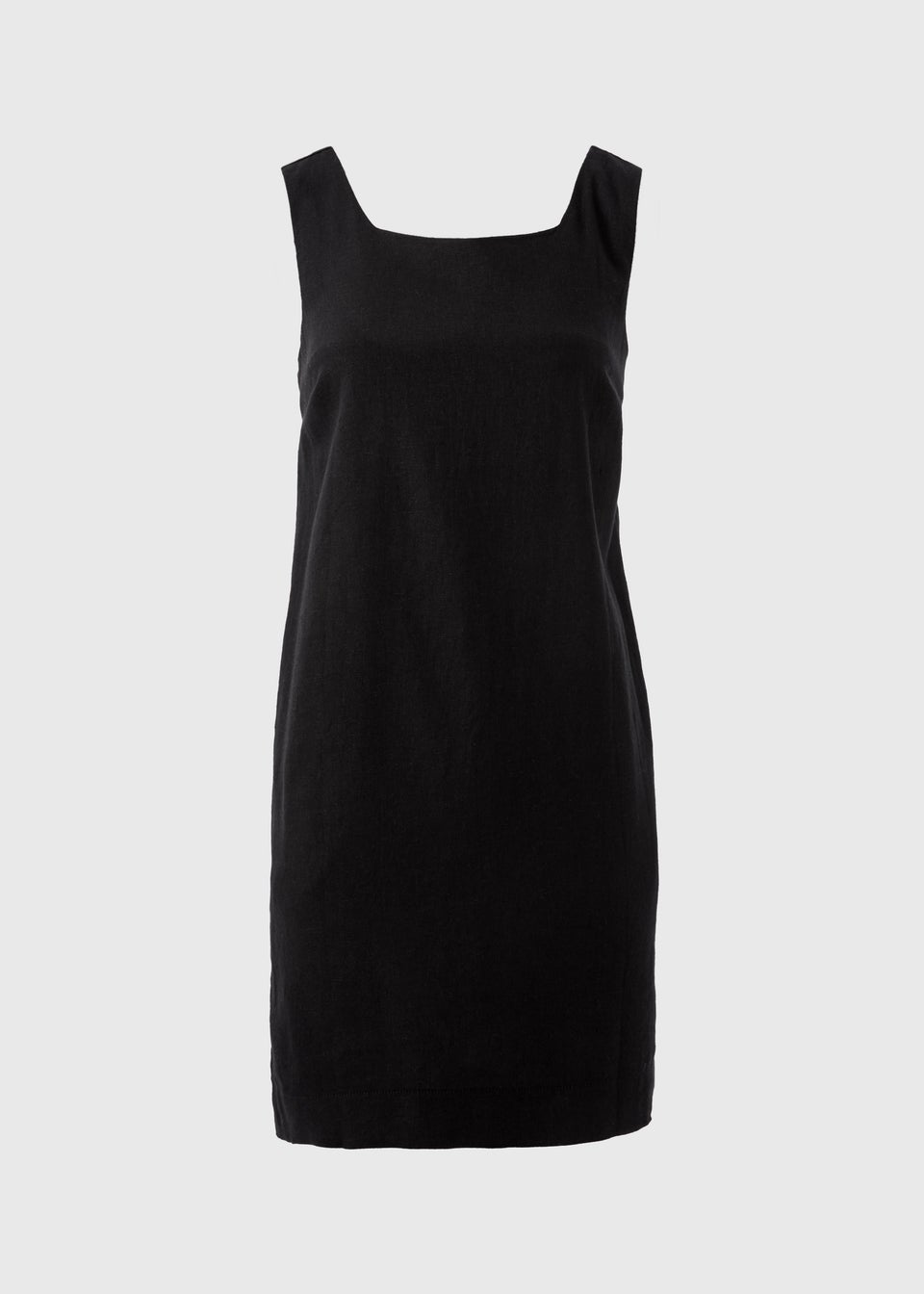 Black Linen Mini Dress