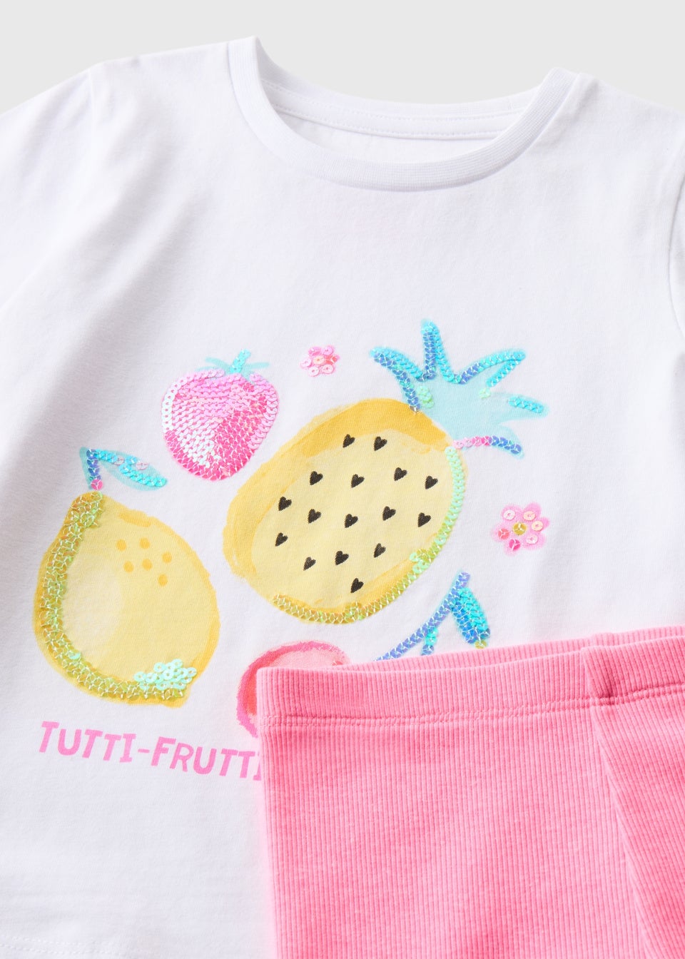 Girls Fruit Salad T-Shirt & Cycle Sorts Set (1-7yrs)