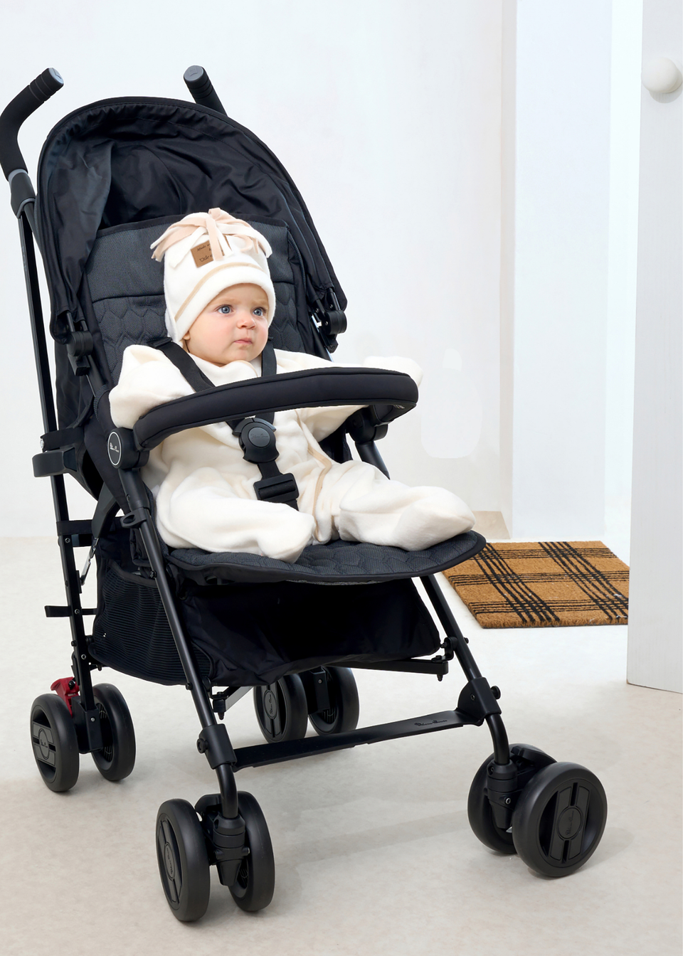 Clair de Lune Star Fleece Cream Wrap Blanket Matalan