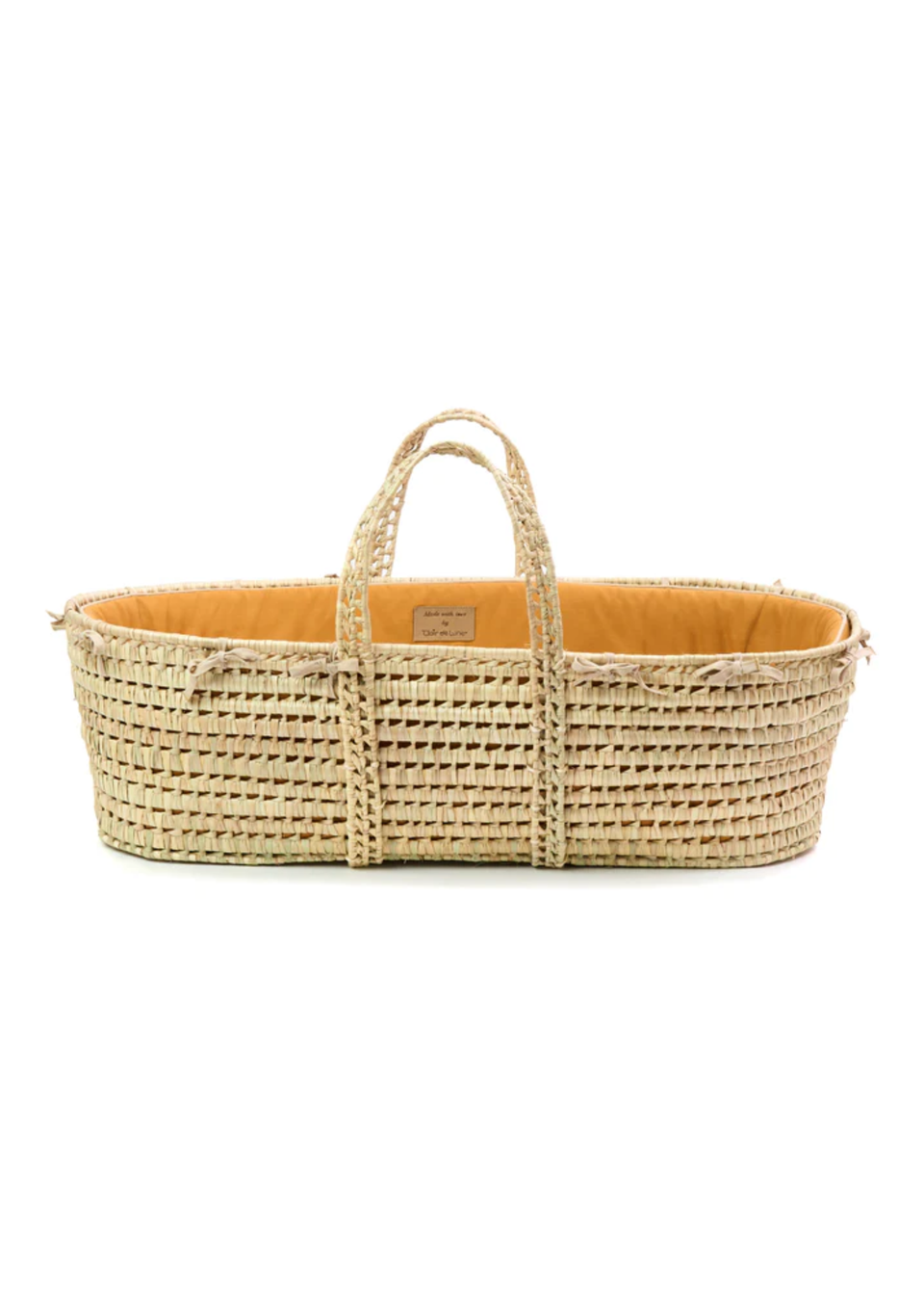 Clair de Lune Savannah Palm Moses Basket with Rocking Stand