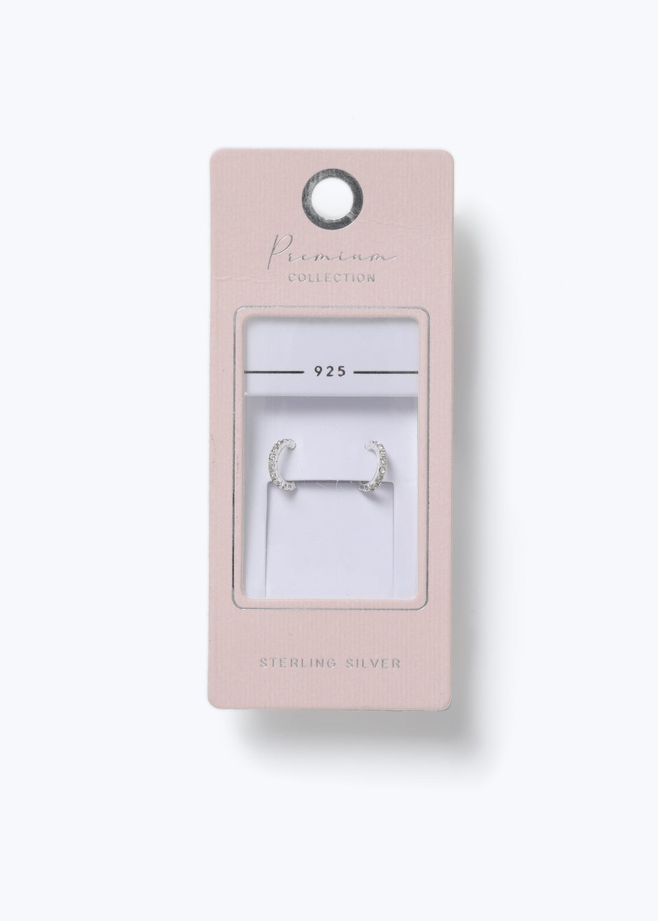 Silver Crystal Hoop Earrings