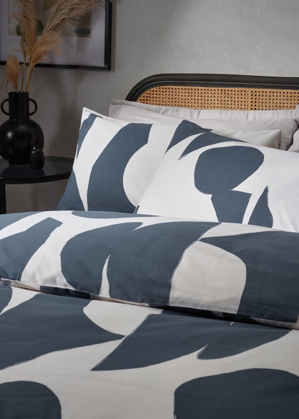 Hoem Meta Abstract Cotton Rich Duvet Cover Set Blue
