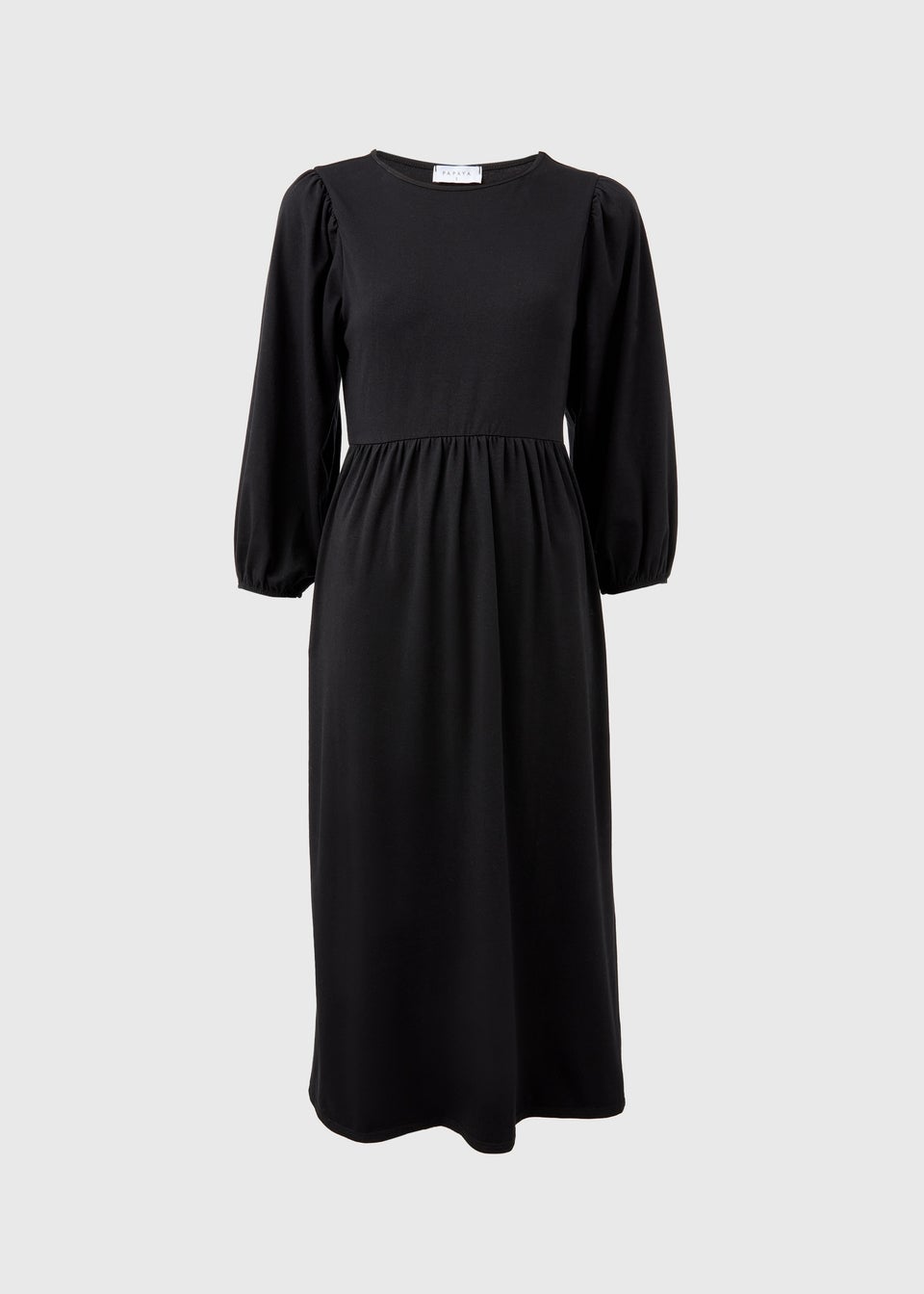 Black Smock Midi Dress