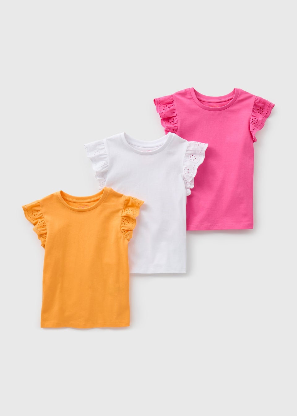 Girls 3 Pack Hot Pink Schiffley Frill Vest (1-7yrs)