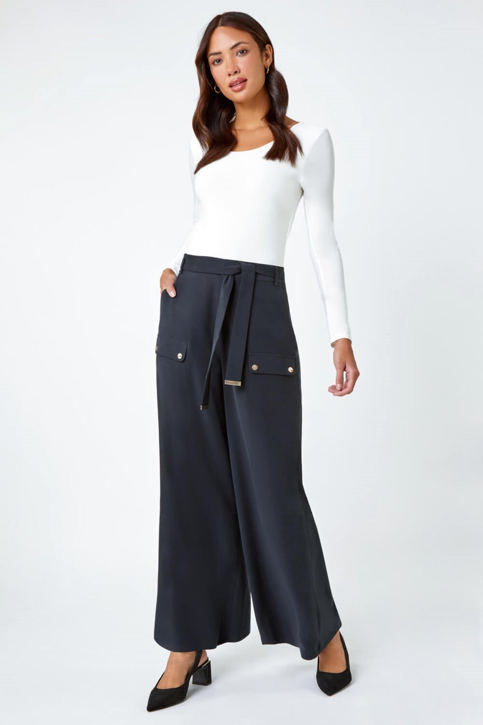 Roman black trousers online