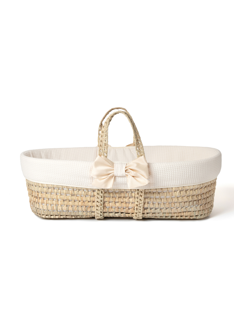 Clair de Lune Chelsea Palm Moses Basket - With Natural Rocking Stand