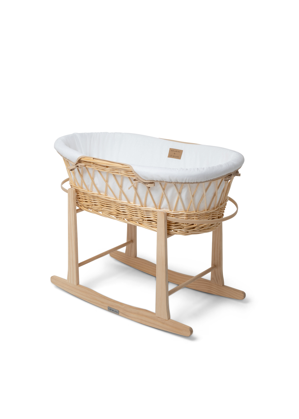Clair de Lune Organic Wicker Moses Basket - With Stand