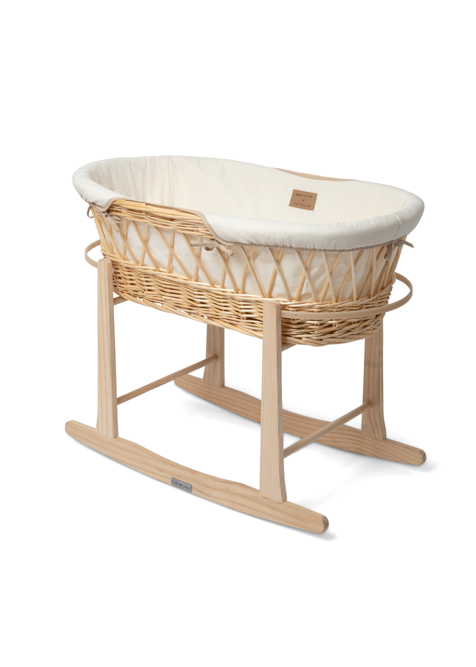 Clair de Lune Organic Wicker Moses Basket - With Stand