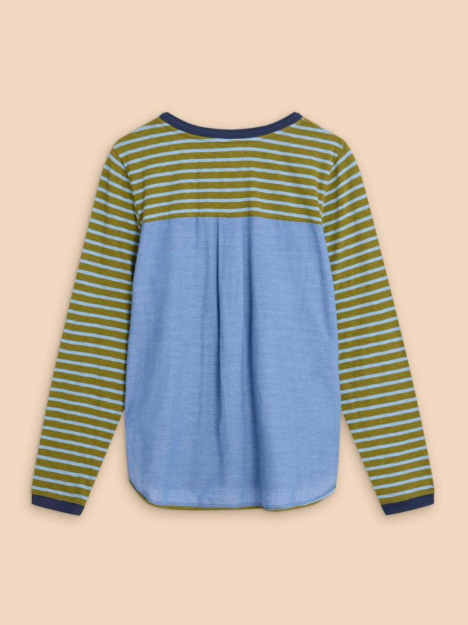 Clara Langarmshirt aus Materialmix
