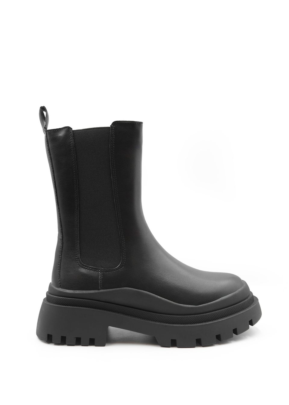 Where's That From Black Pu Isabel Chunky Chelsea Boots